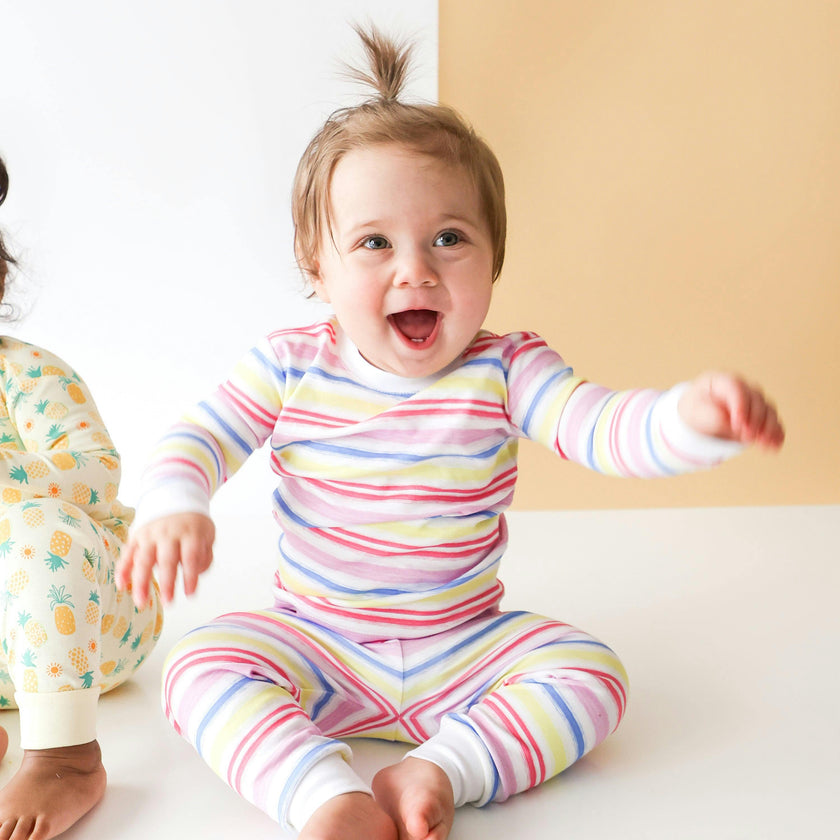 Rainbow Stripe 2-piece Pajama