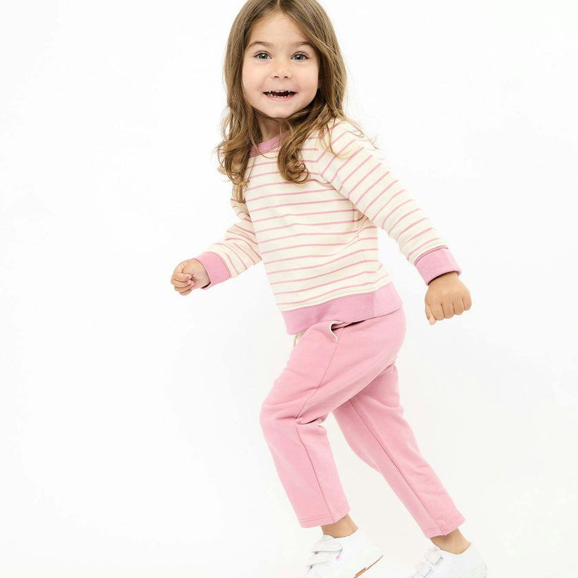 Remy Sweatshirt, Rose French Stripe