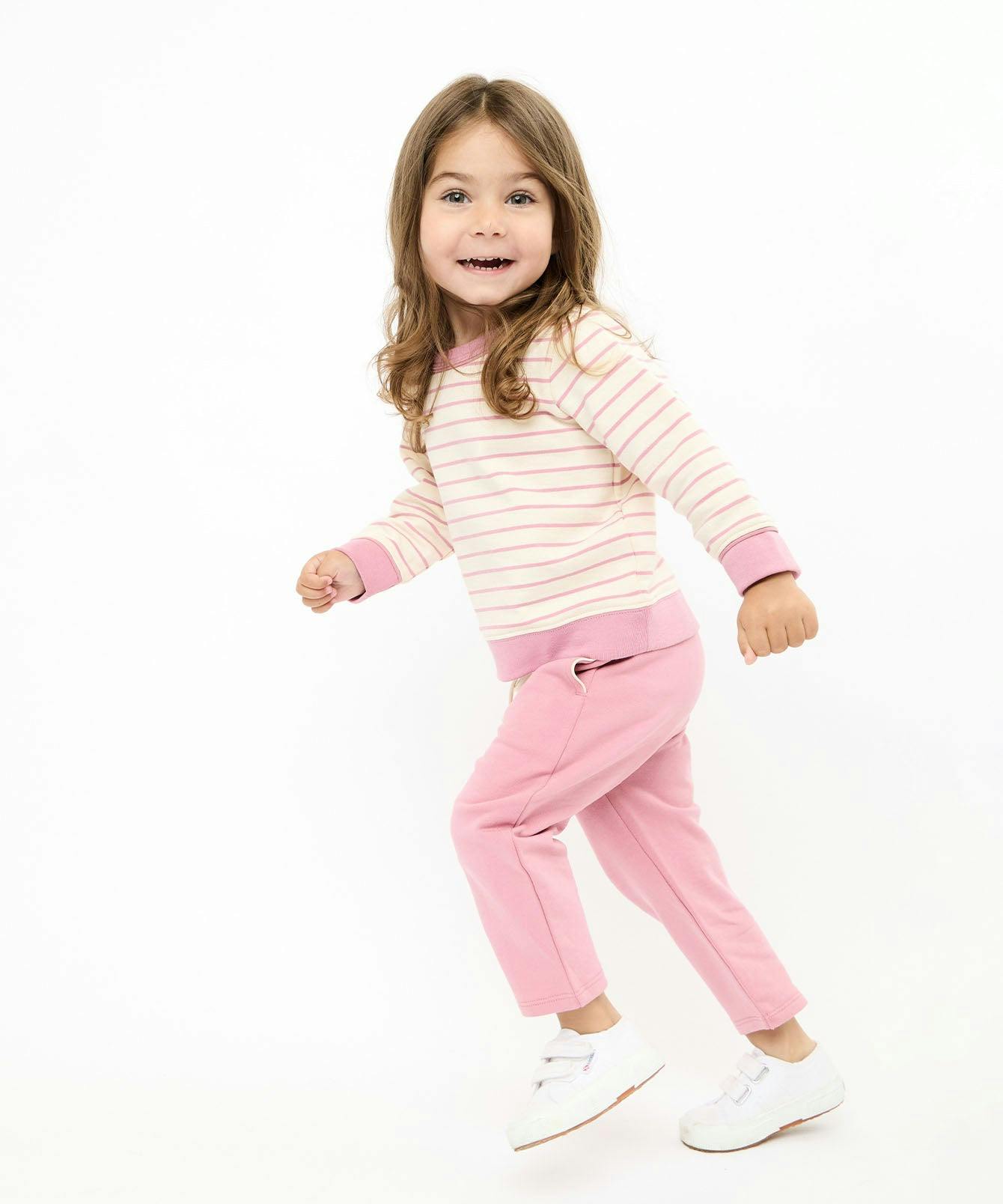 Remy Sweatshirt, Rose French Stripe