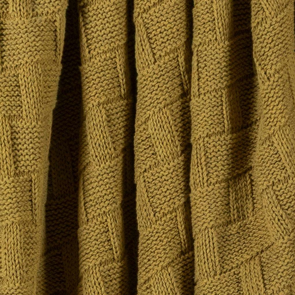 Textured Sustainable Knit Throw Blanket - Basketweave