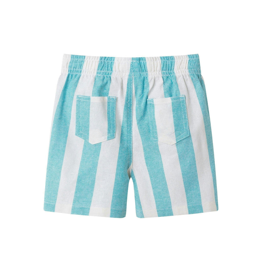 Infant Boys Airy Oxford Set | Green Stripe