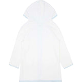 Unisex French Terry Hooded Coverup, White
