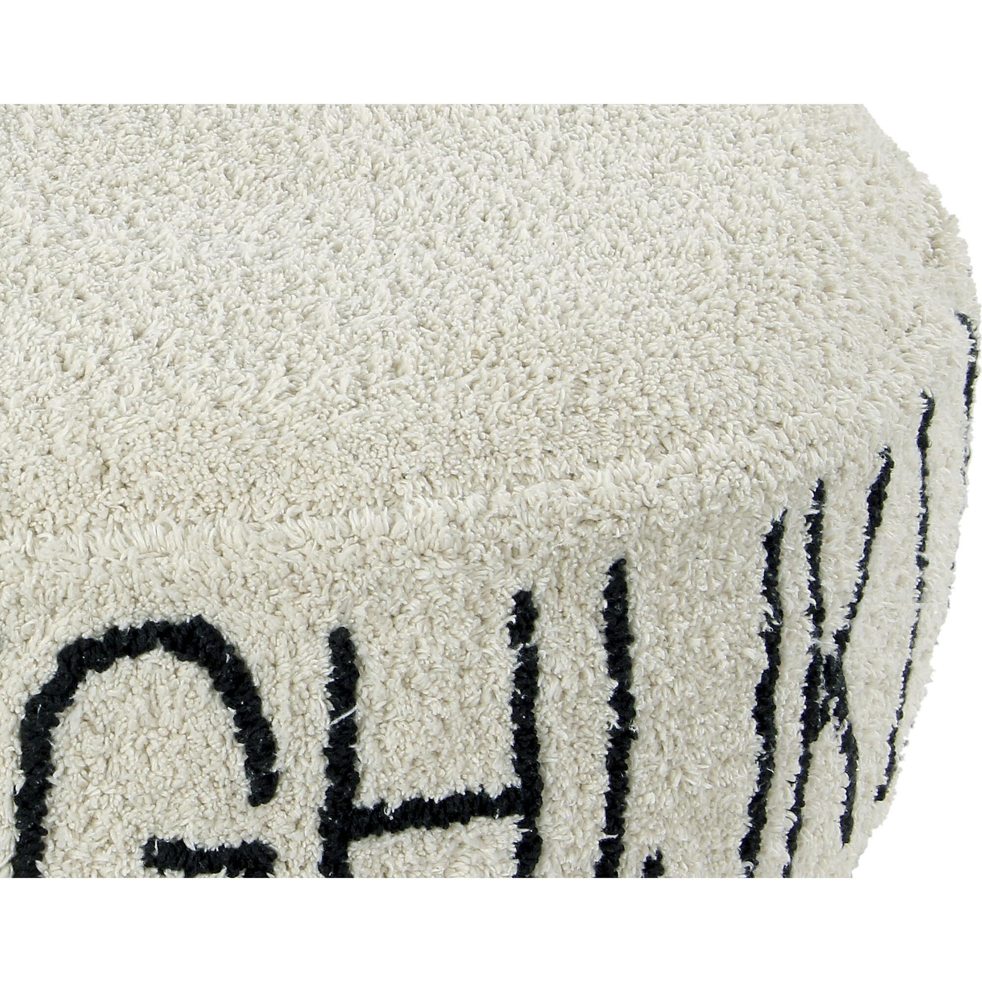 All Around Alphabet Round Wide Pouffe