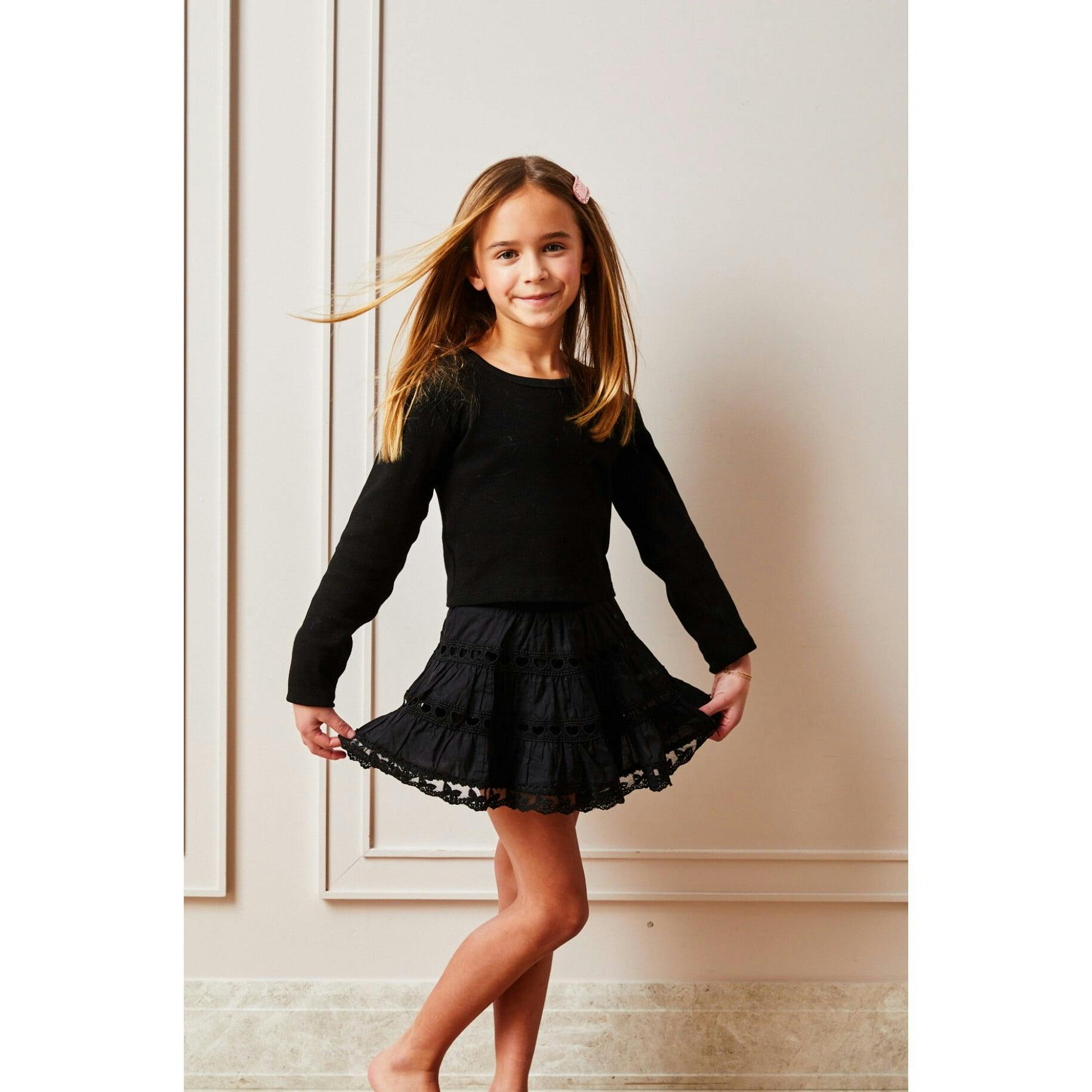 Sofia Heart Bow Lace Mini - Black 25