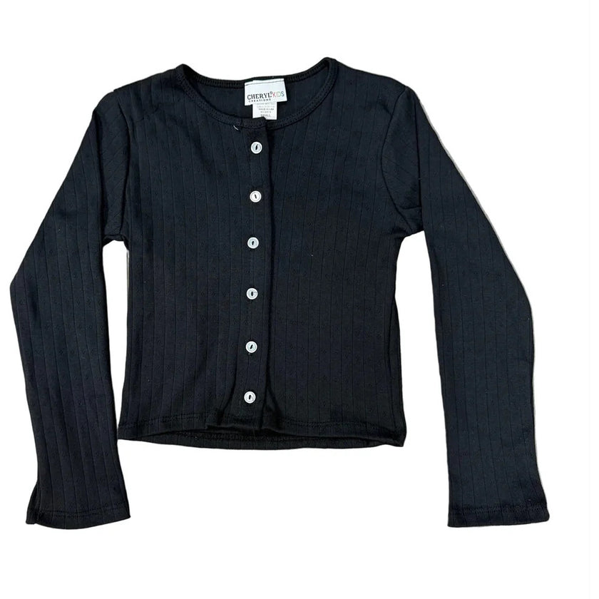 Girls Pointelle Cardigan