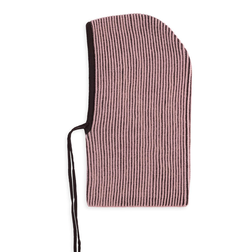 merino wool balaclava - mauve stripes