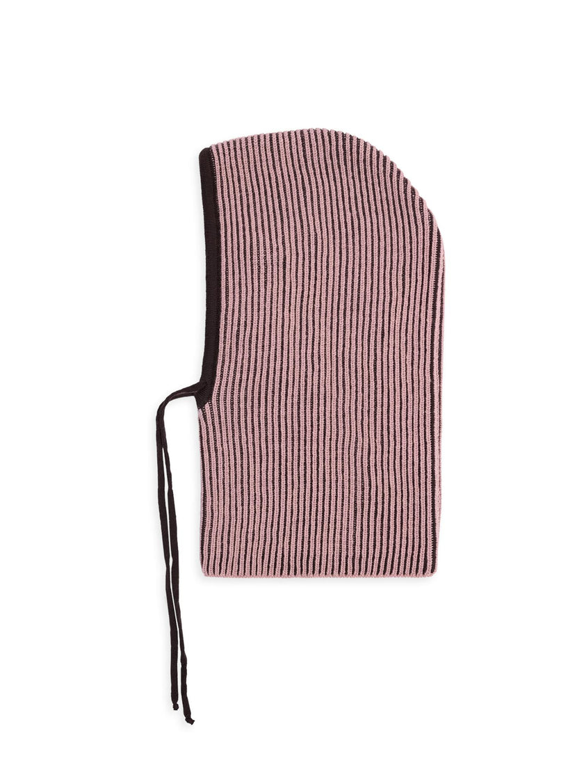 merino wool balaclava - mauve stripes
