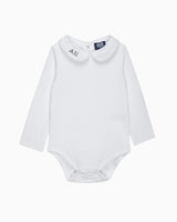 Baby Long-Sleeved Milo Bodysuit in White