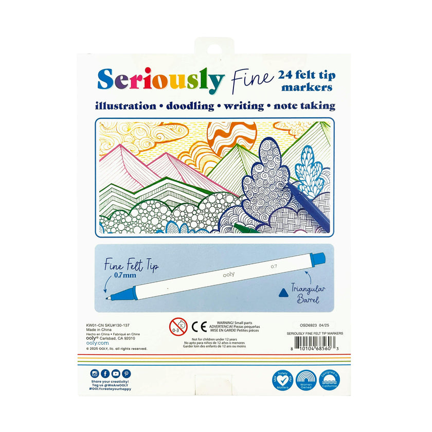 Seriously Fine Tip Markers - Set of 24