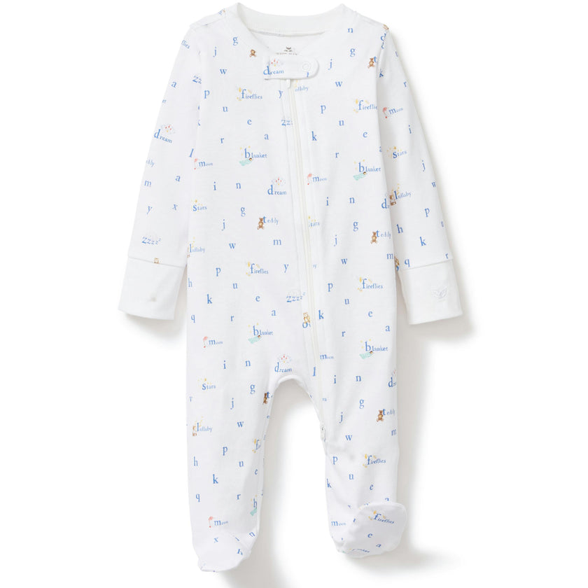 Baby's Pima Romper in Letters and Lullabies