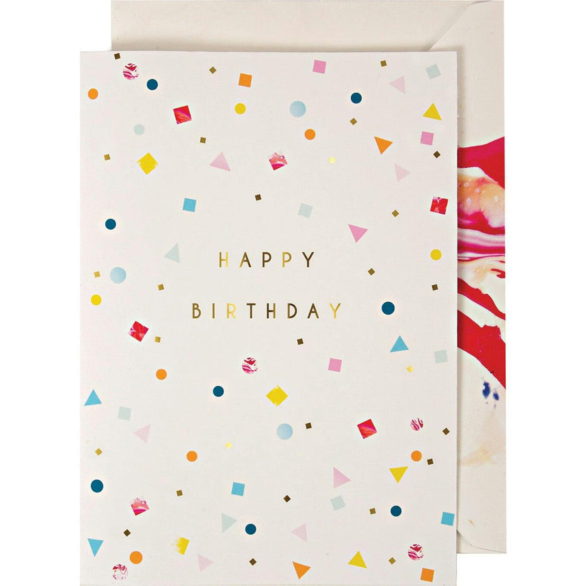 Marble Birthday Garland Card