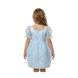 Sky Petal Princess Ruffle Blue Birthday Dress for Girls