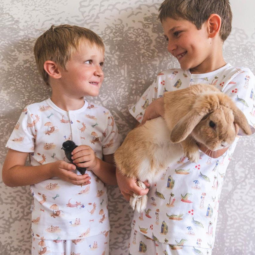 Alligators Boy Pima Cotton Short Pajama Set
