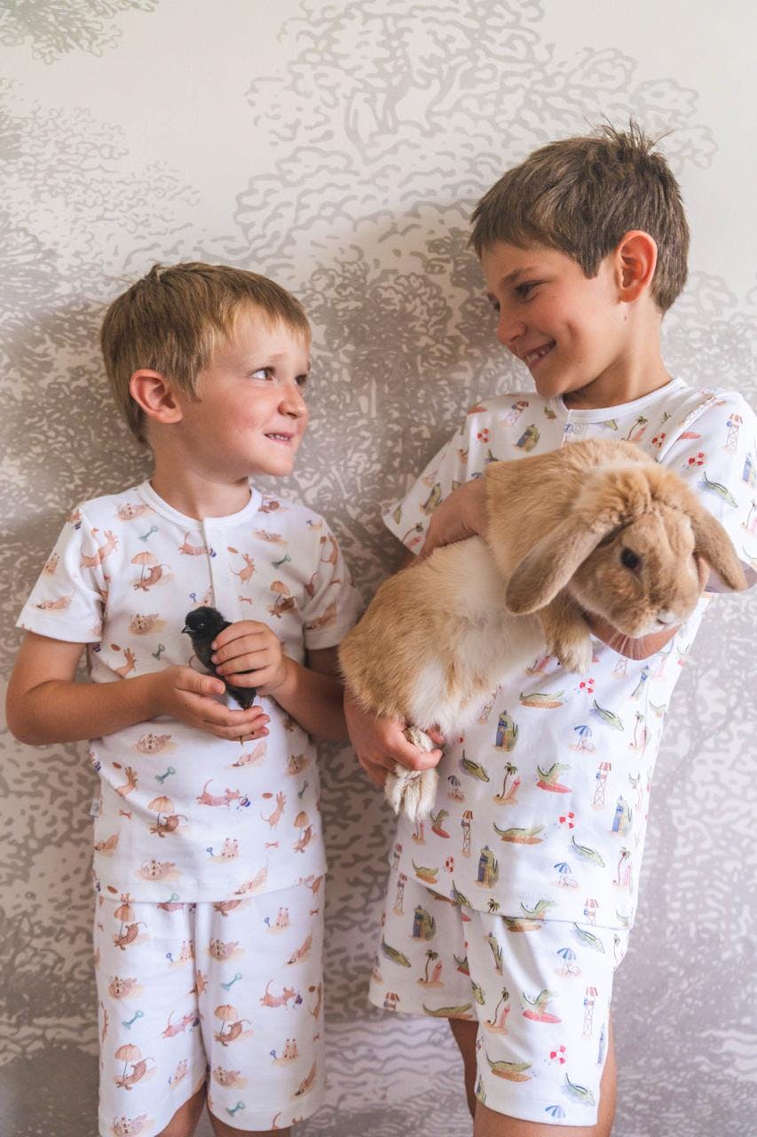 Alligators Boy Pima Cotton Short Pajama Set