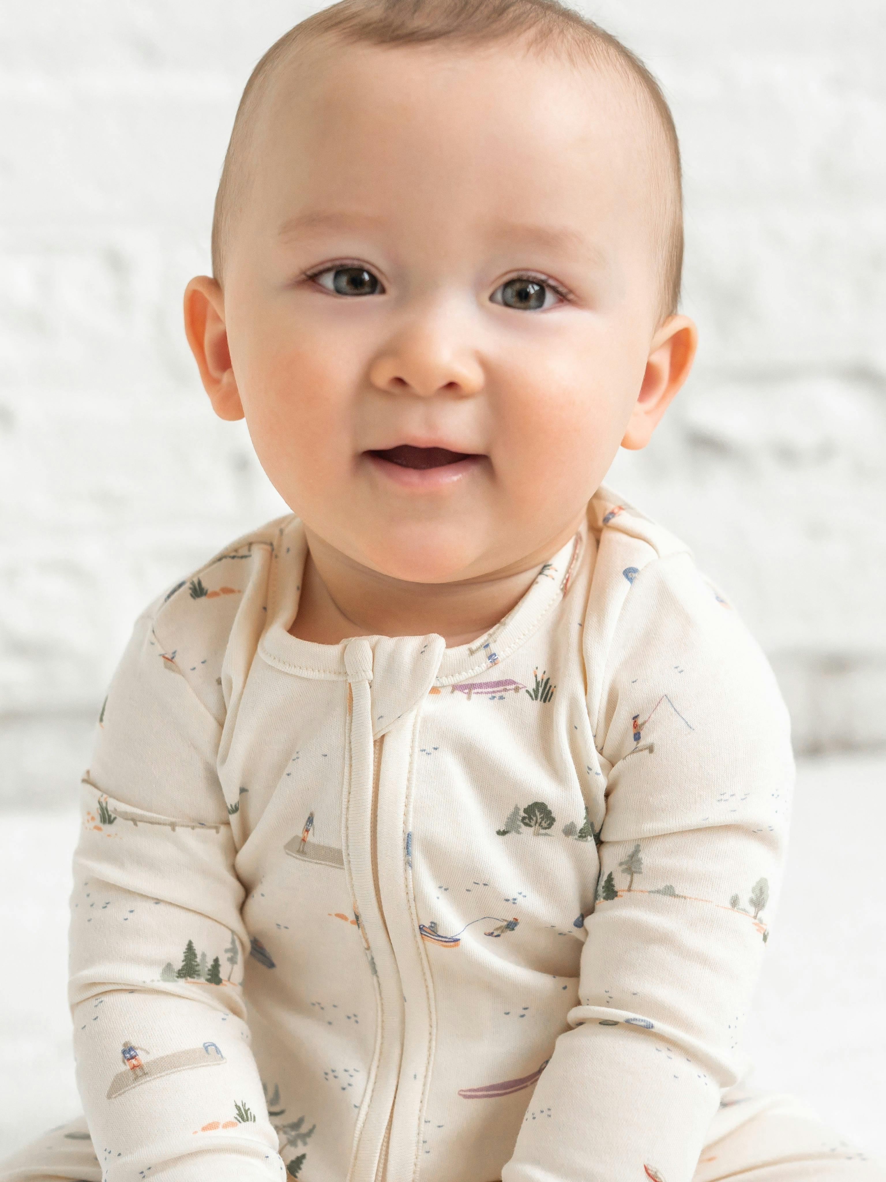 Peyton Zipper Sleeper - Lake / Barn + Mint