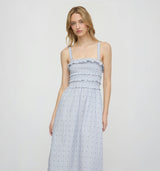 The Analise Nap Dress - Blue Swiss Dot