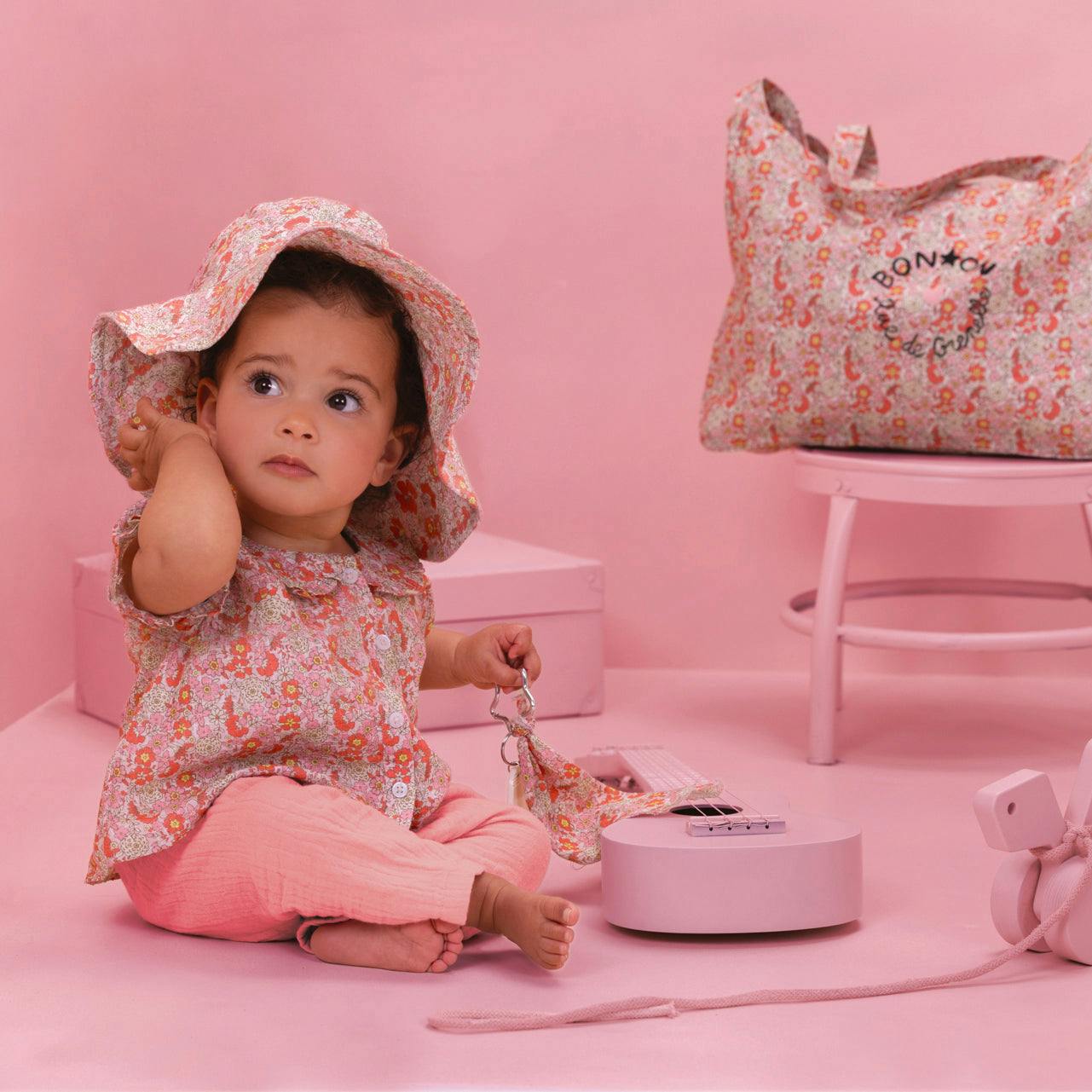 BONTON Aria Baby Blouse - Rose Fiesta