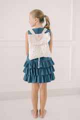 Eloise Quilted Backpack in Vintage Petite Blue