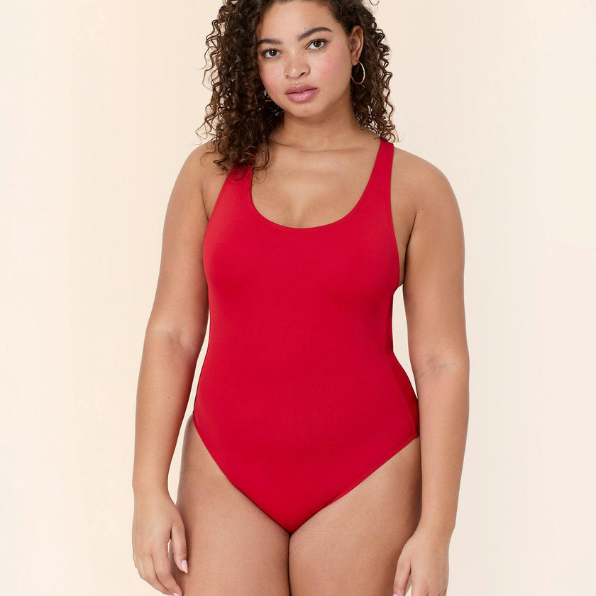 The Tulum One Piece - Eco Nylon - Cherry Red - Classic