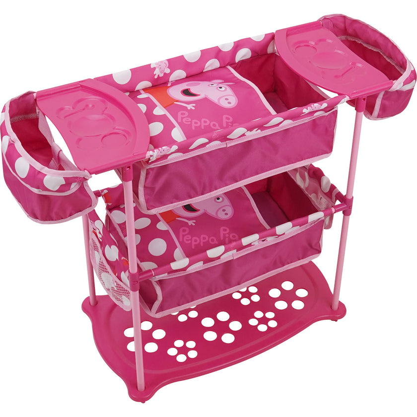 Peppa Doll Twin Care Station - Pink & White Dots
