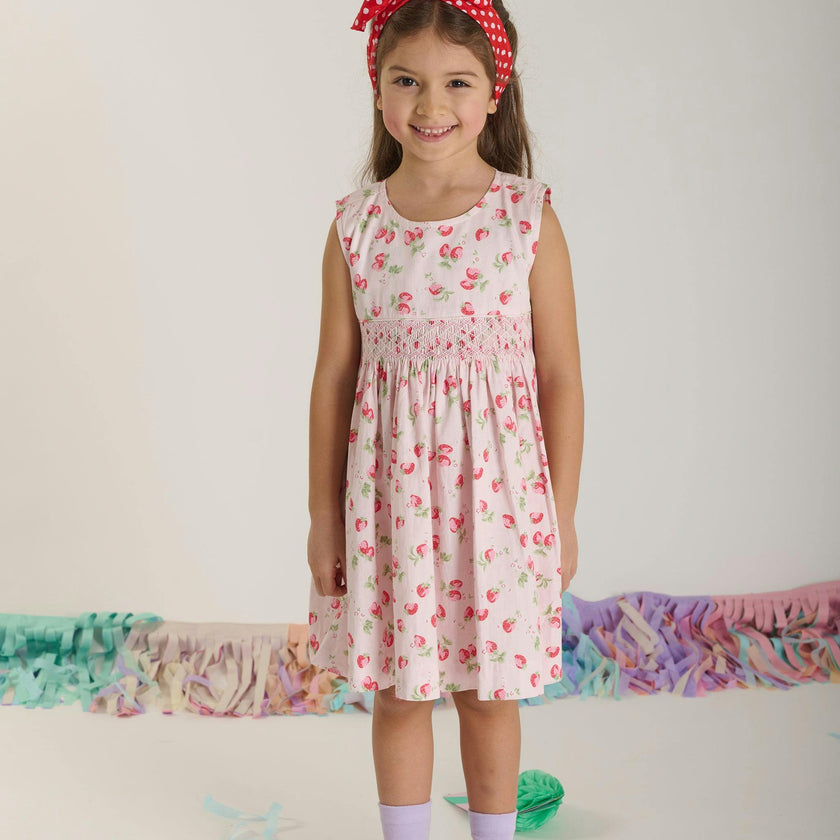 Hand-Smocked Girls Dress - Fayla