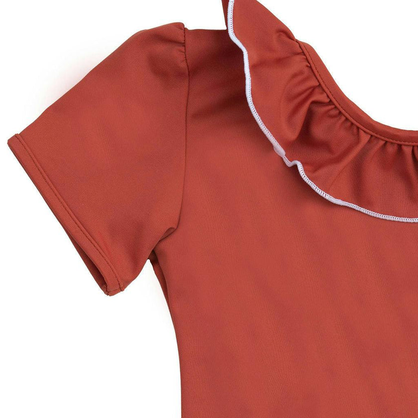 Carlotta Surf Suit Terracotta And Ivory