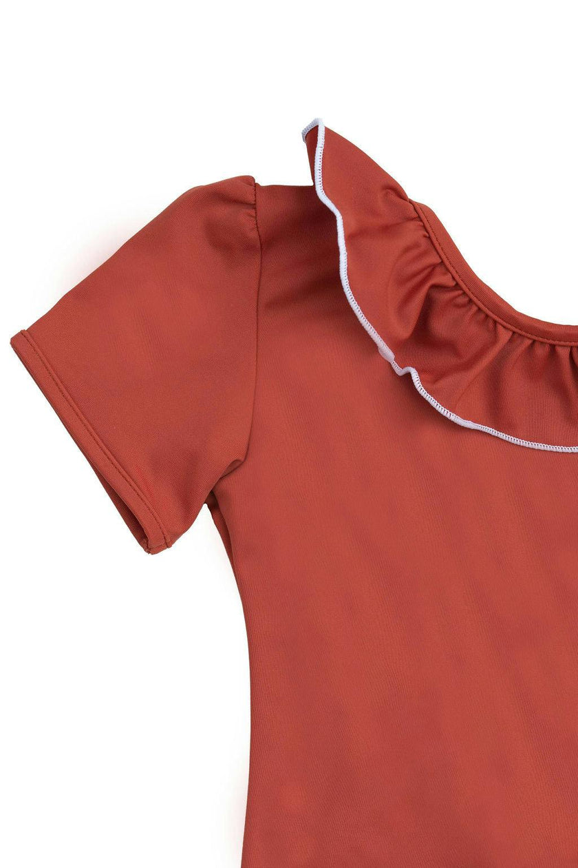 Carlotta Surf Suit Terracotta And Ivory