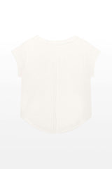 Rayon Rib Exposed Cap Sleeve Tee