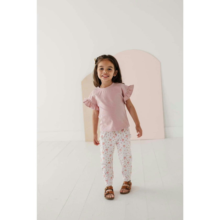 Girl's Ruffle Sleeve Top