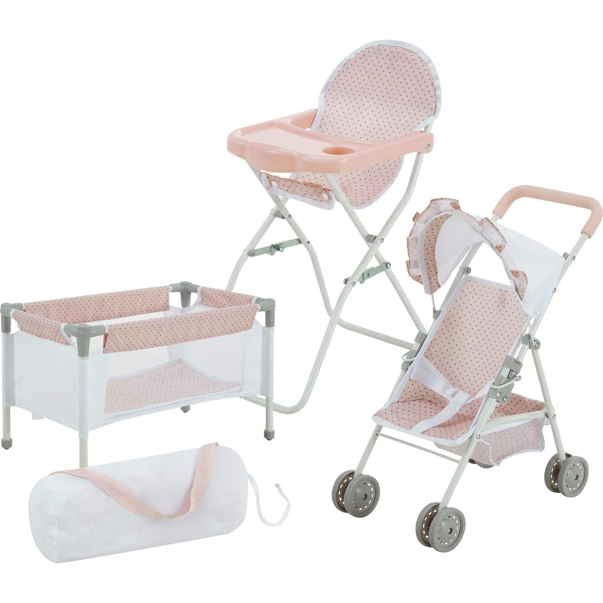 Olivia's Little World Baby Doll 3pc Nursery Set