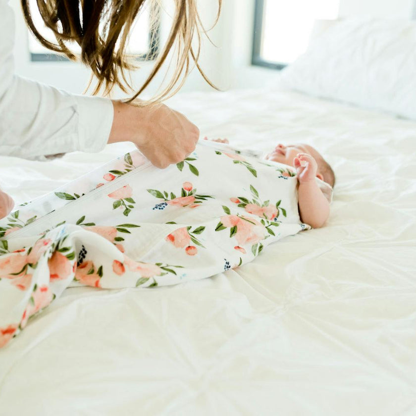 Cotton Muslin Sleep Bag - Watercolor Roses