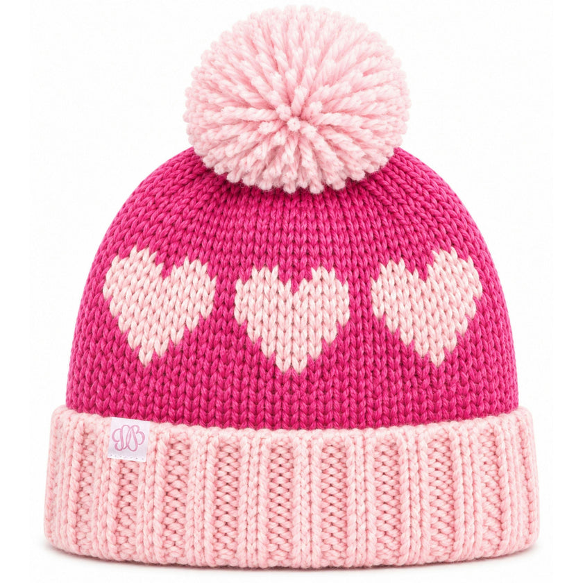 Hearts Bobble Hat