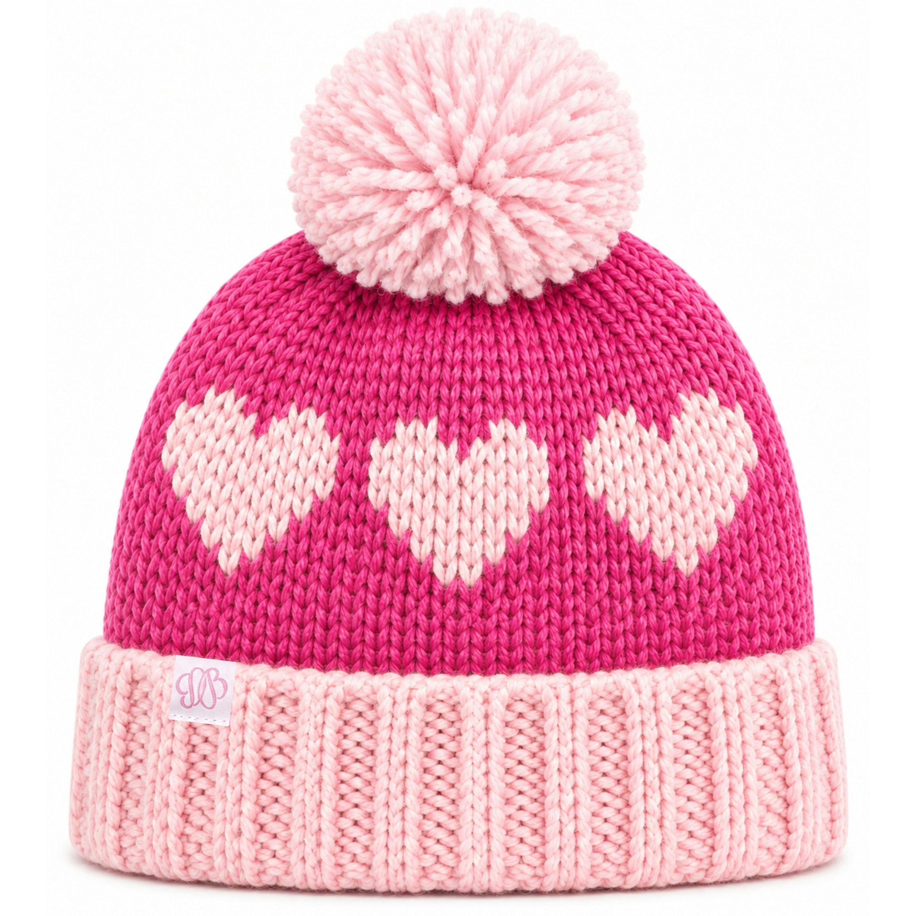 Hearts Bobble Hat