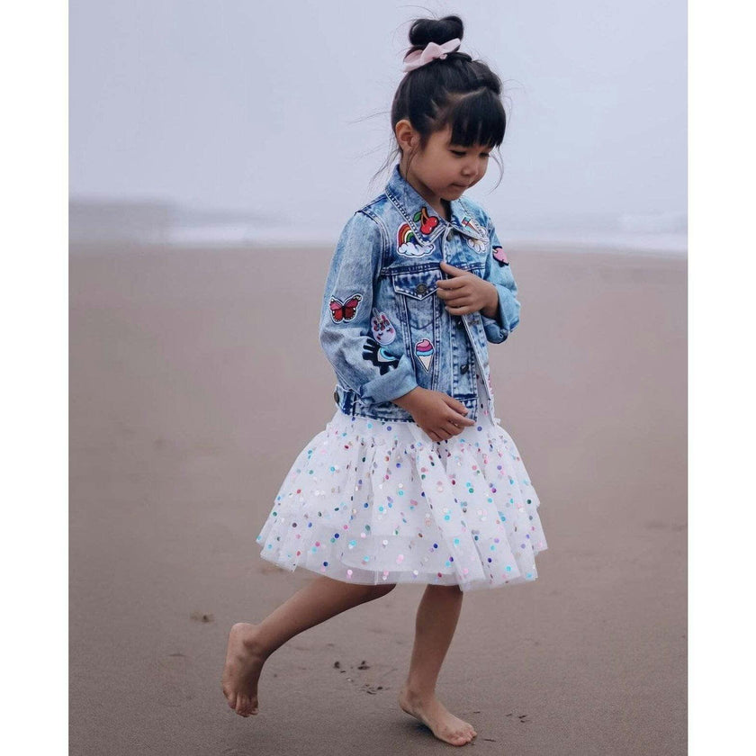 All About The Patch Crop Denim Jacket