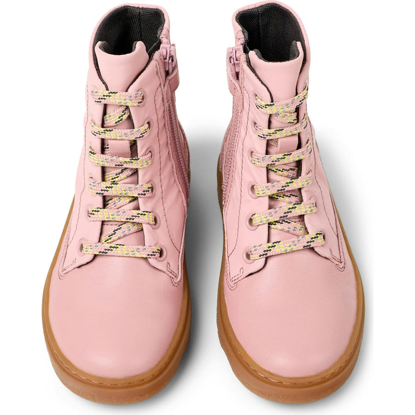 Kids Kiddo Textile Lace-Up Ankle Boots, Pink