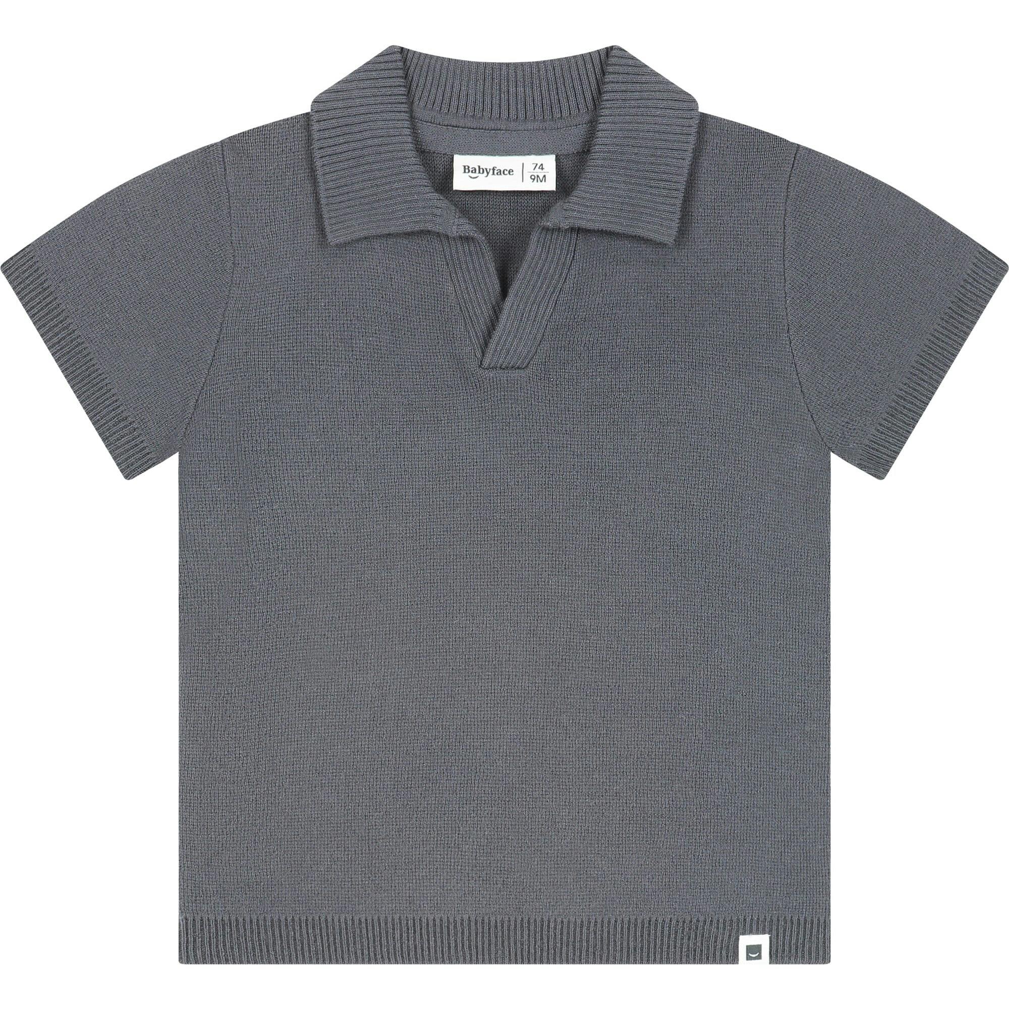 Short Sleeve Ribbed Polo Shirt