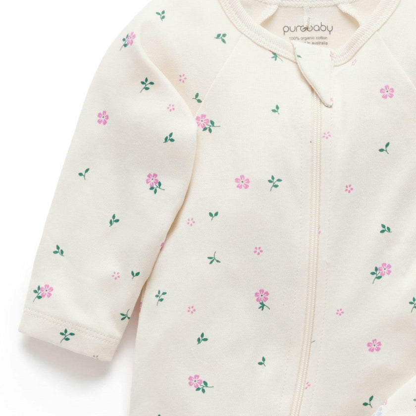 Printed Zip Growsuit Pack Cherry Blossom Print