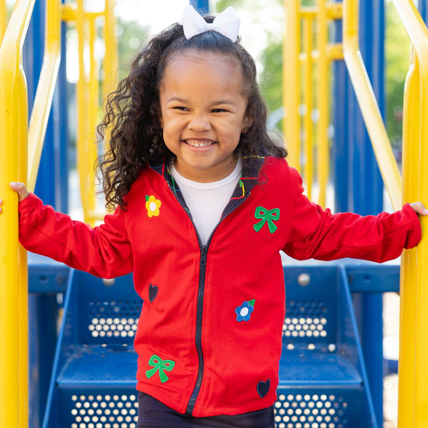 Reversible Jacket with Hearts, Flowers, & Bows