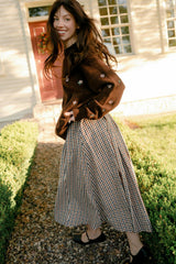 Sophia Skirt in Chestnut Gingham