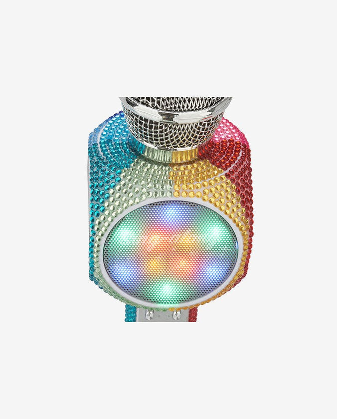 Rainbow Bling Karaoke Microphone & Bluetooth Speaker