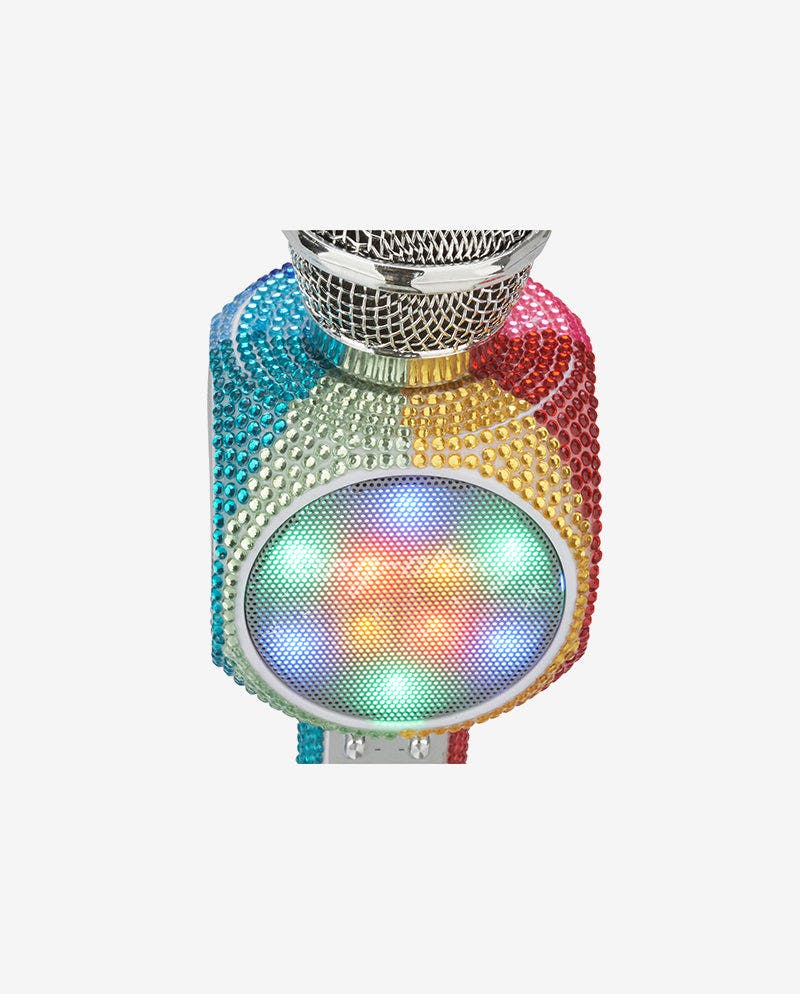 Rainbow Bling Karaoke Microphone & Bluetooth Speaker