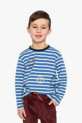 Long Sleeve T-Shirt Blue And White Stripes