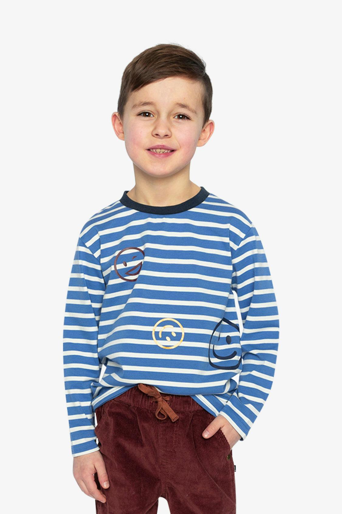 Long Sleeve T-Shirt Blue And White Stripes