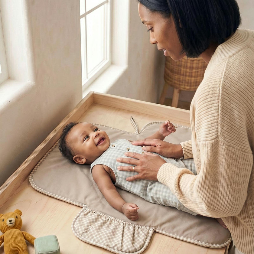 Portable Mini Maven Changing Clutch | Check, Oat | Toddlekind