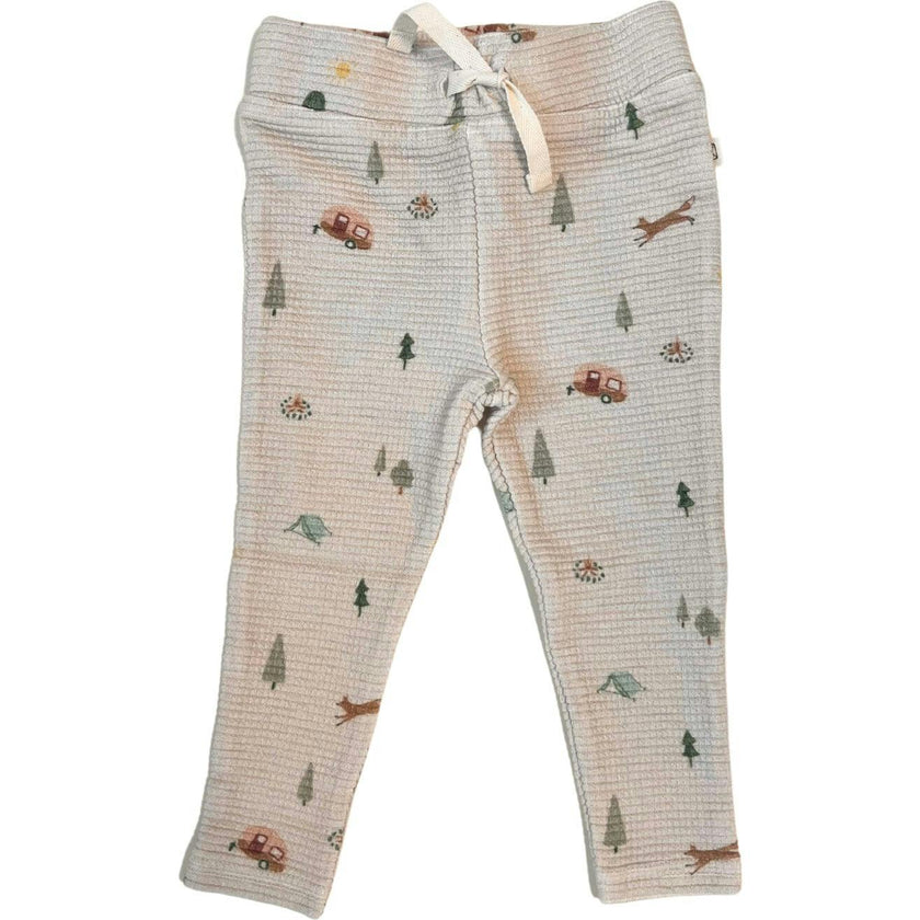 Organic Cotton Waffle Leggings in Camping