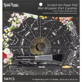Brea Reese: Scratch Art Paper Pad - Whimsical Celestial - 12 Designs