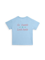 children's cotton t-shirt - go outside look inside