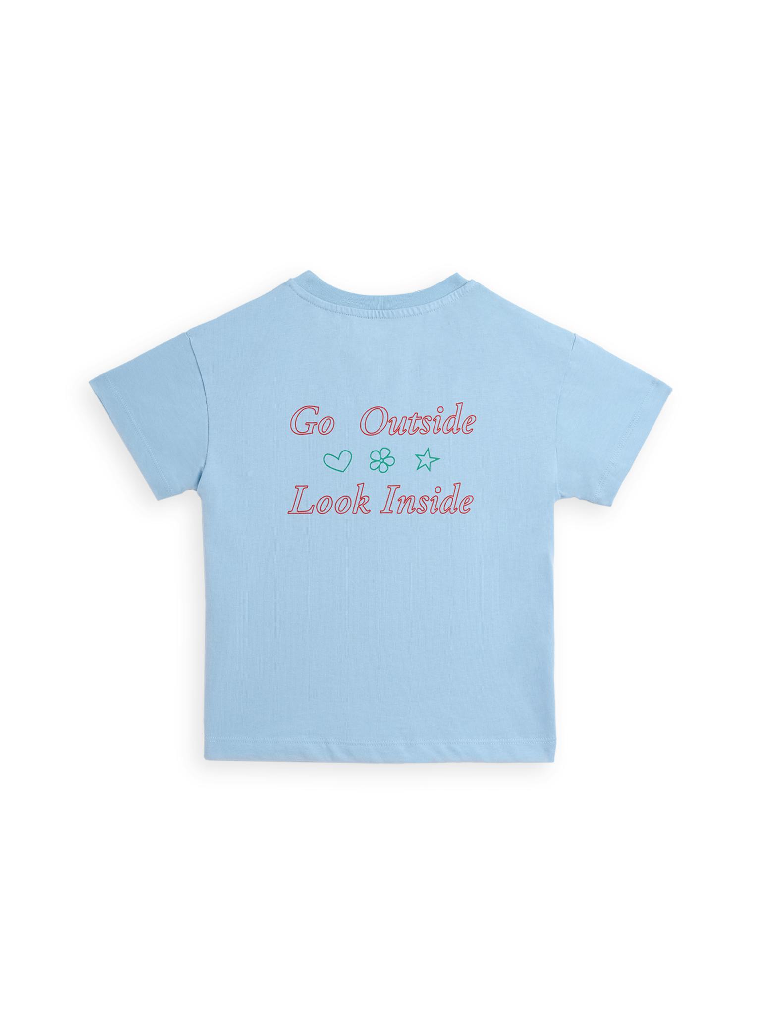 children's cotton t-shirt - go outside look inside