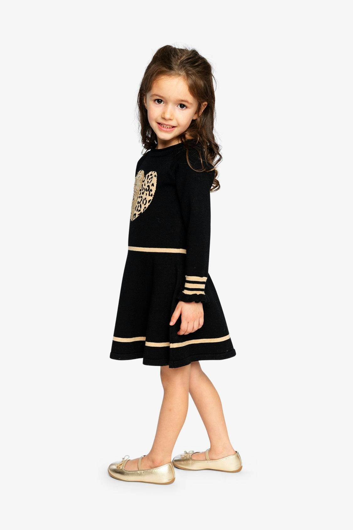 Knit Dress Black And Beige