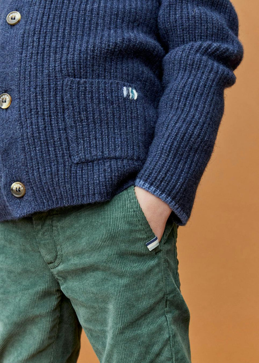 The Navy Merino Cashmere Cardigan